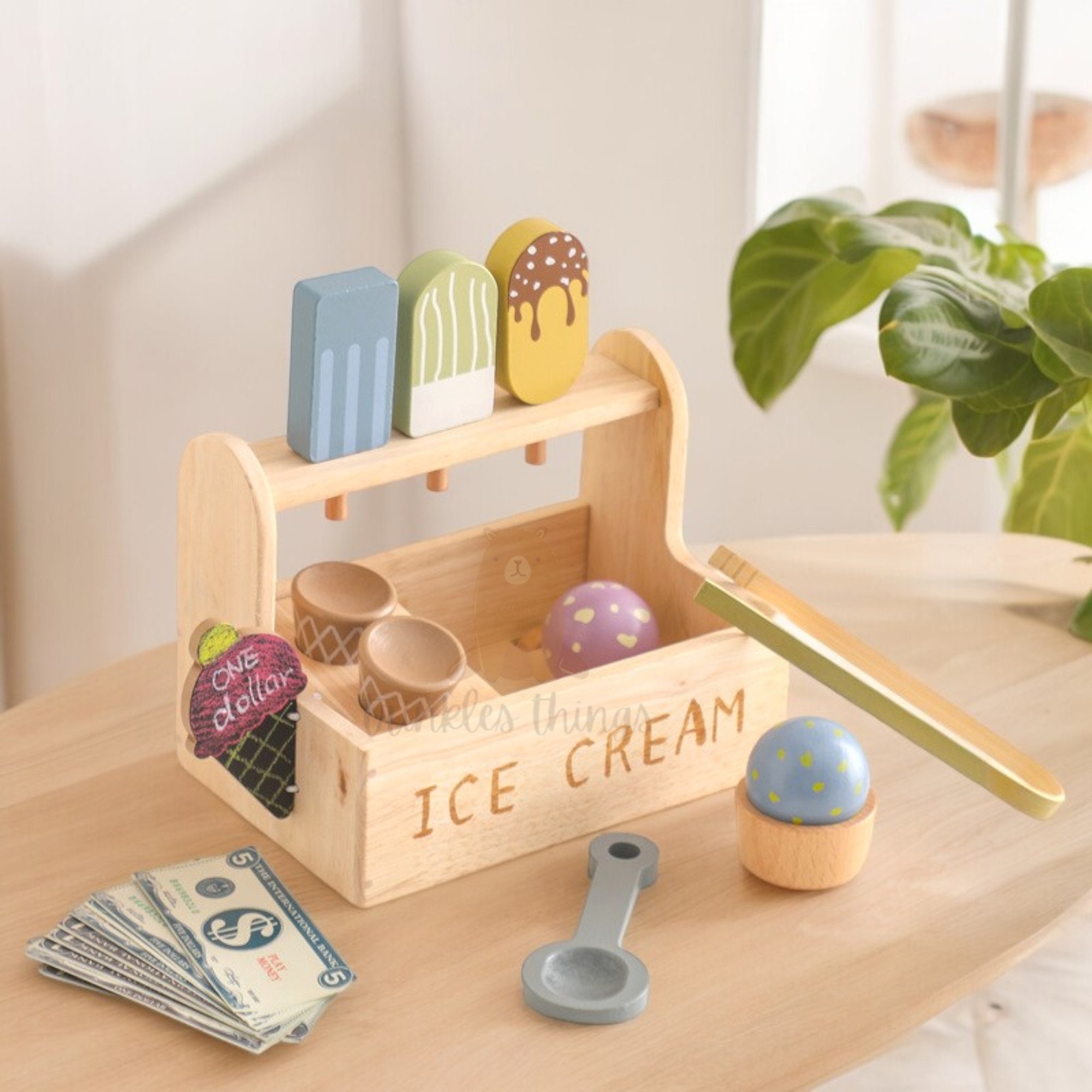 Ice cream maker wood sale