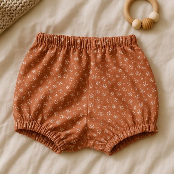Sewing Pattern of baby Bloomers, Diaper cover, Short for kids sewing patterns, Shorts for boy and girl from 1 month to 3 years.