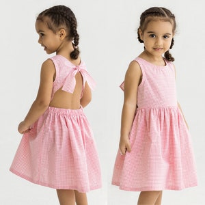 Girl Dress PDF Sewing Pattern – Baby & Toddler Party Dress with Bow | Sizes 1M–6Y | Special Occasion, Beginner sewing pattern