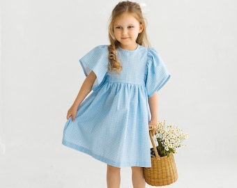 Easy Summer Dress PDF Sewing Pattern for Girls 1-4years - Comfortable Toddler dress with Wide Ruffled Sleeves, Sewing Pattern for beginner