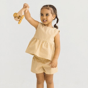 PDF Sewing Pattern, sizes 1M-6Y, Toddler Girl summer set sewing pattern, Shorts pattern, Beginner Pattern, Sewing Pattern Toddlers, Easy Top
