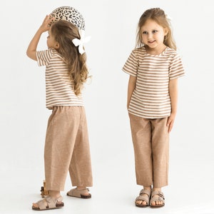 Patrons de couture PDF pour pantalon et chemise, taille 2-6 ans, patron de couture de haut et de pantalon pour tout-petit, patrons de couture PDF pour enfants, top sans manches