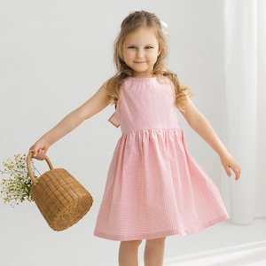 Baby & Toddler Dress Sewing Pattern PDF – Sleeveless Summer Dress with Bow | Sizes 0M–6Y | Sewing pattern for beginner, Instant Download