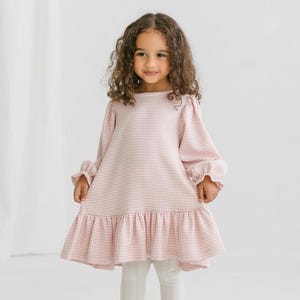 PDF Sewing Pattern Long Sleeve dress with ruffles, Digital sewing pattern for girls, Ruffle Dress Pattern, Toddler dress, Baby dress pattern