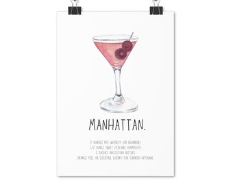 Affiches de cocktails Manhattan (UE)