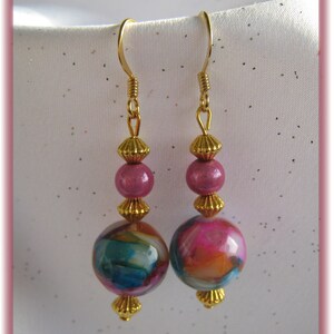 Pretty Multi-Color Mother of Pearl Earrings