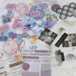 Stickerbagagetas, Sticker Mystery Bag, blinde tas briefpapier, scrapbookingstickers, dagboekstickers, kaarten maken, benodigdheden voor ongewenste tijdschriften