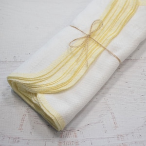 Pastel Lemon Yellow Paperless Towels in Bright White or Natural Birdseye - Reusable Paper Towel Alternative, Eco-Friendly, Zero Waste Living