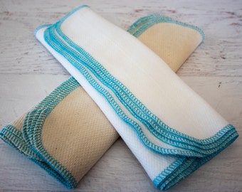 Teal Paperless Towels in bright white or natural birdseye - reusable paper towel alternative