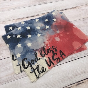 God Bless the USA placemats Patriotic Independence day place mats image 1