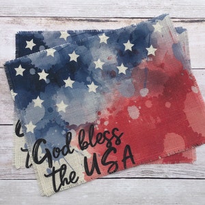 God Bless the USA placemats Patriotic Independence day place mats image 4