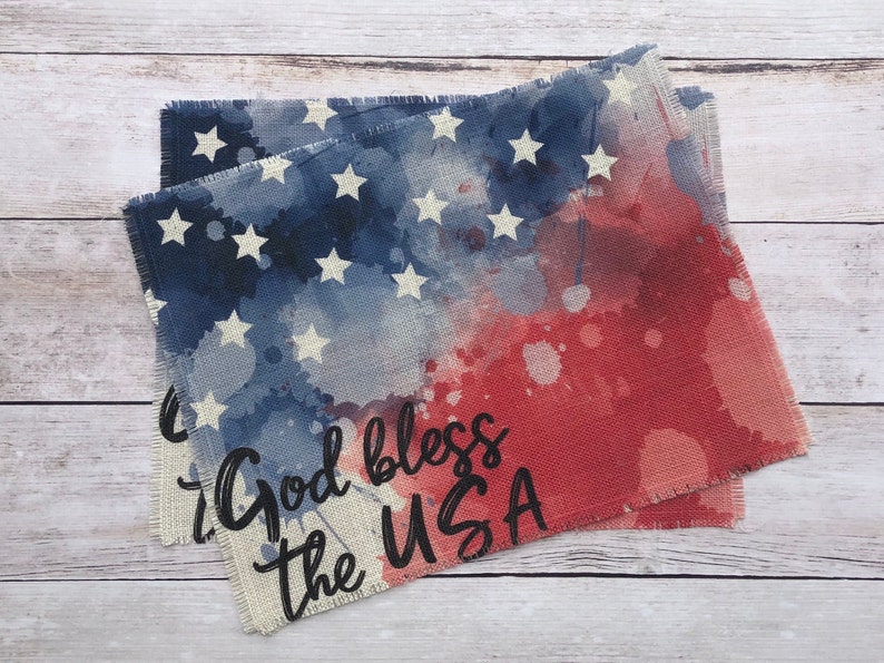 God Bless the USA placemats Patriotic Independence day place mats image 4