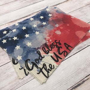 God Bless the USA placemats Patriotic Independence day place mats image 3