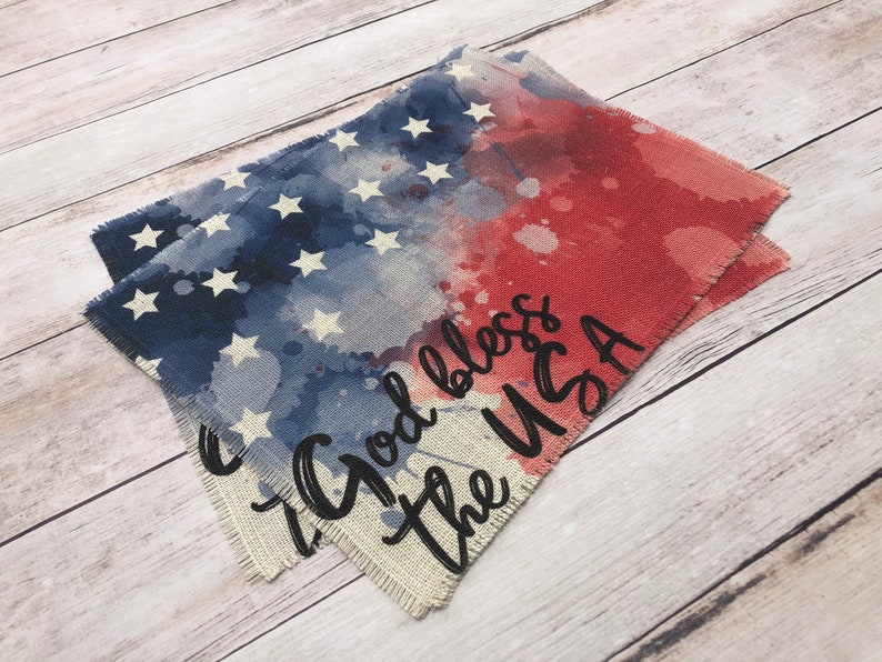 God Bless the USA placemats Patriotic Independence day place mats image 3