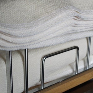Two Dozen Unbleached birds eye paperless Towels natural undyed birdseye weave cotton paperless towel image 4