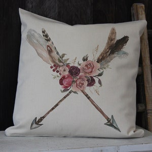 Rustic Arrows throw pillow home decor accent pillow image 2