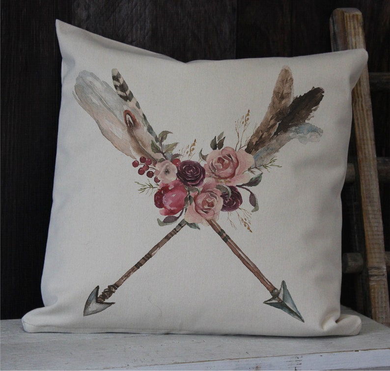 Rustic Arrows throw pillow home decor accent pillow image 2