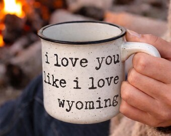 Wyoming Ceramic Camp Mug: I Adore Wyoming