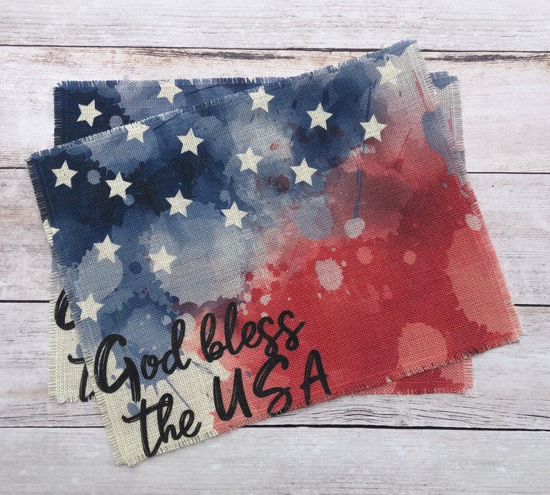 God Bless the USA placemats Patriotic Independence day place mats image 2