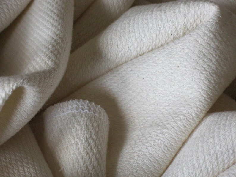 Two Dozen Unbleached birds eye paperless Towels natural undyed birdseye weave cotton paperless towel image 2