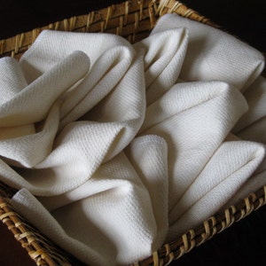 Two Dozen Unbleached birds eye paperless Towels natural undyed birdseye weave cotton paperless towel image 1