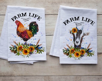 Farm life - Set of Two premium tea towels