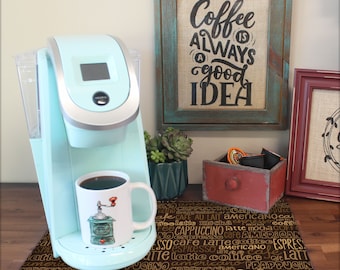 Americano Cafe Coffee Maker Mat: Stylish Kitchen Decor