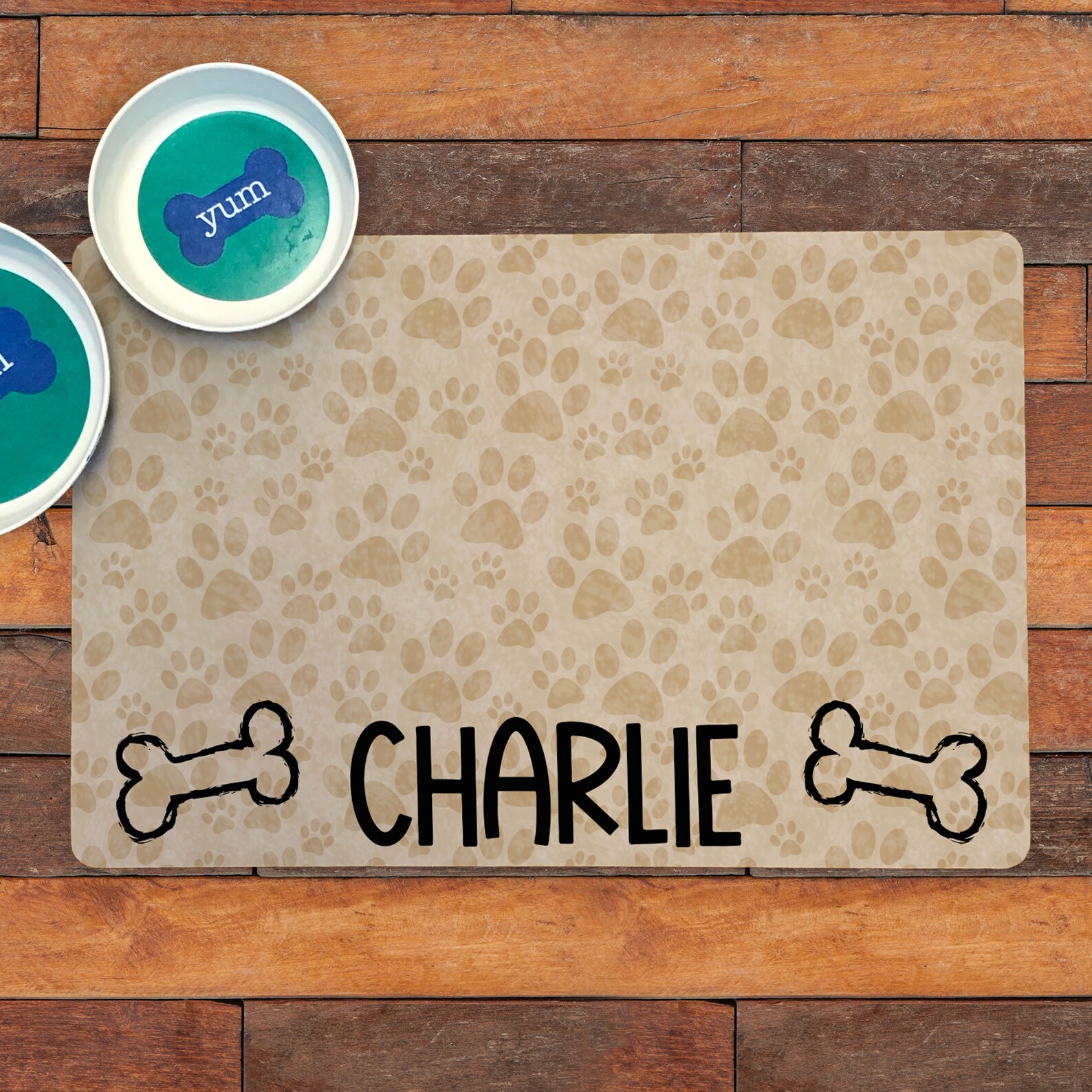 Personalized Dog Bowl Mat Custom Pet Placemat for Your Etsy