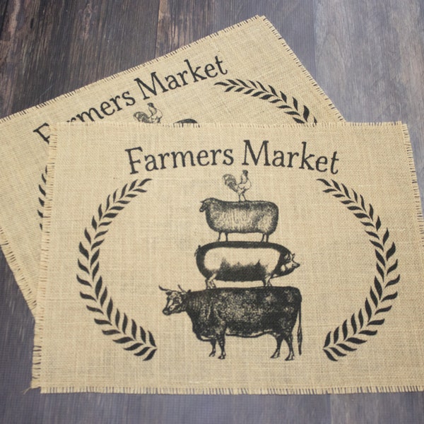 Dozen Burlap Placemats