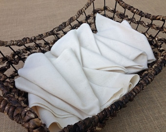 Extra Large Cloth Paper Towel replacements - natural undyed paperless towels or cloth napkins XL size 14x14"