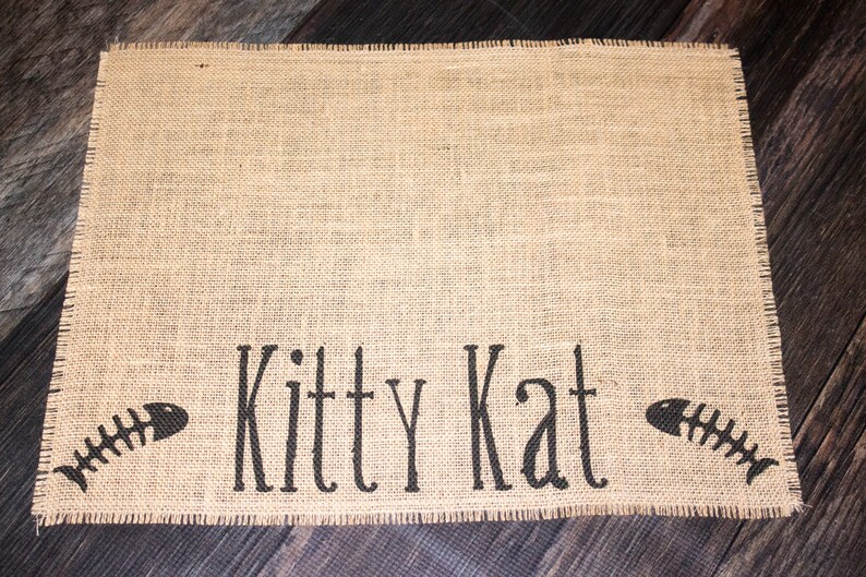 Kitty Pet Placemat for Cat Food Bowls Personalized With Your Etsy