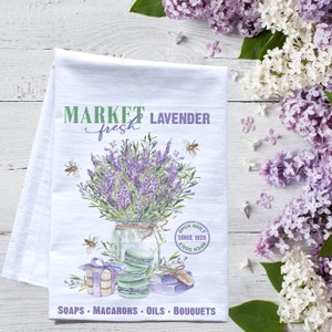 Everything Lavender- premium flour sack tea towel farmer&#39;s market inspired
