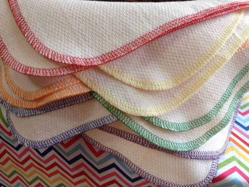 24 Birdseye Unpaper Towels in Rainbow Colors reusable paper Etsy