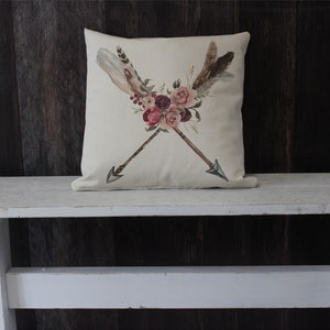 Rustic Arrows throw pillow home decor accent pillow image 4