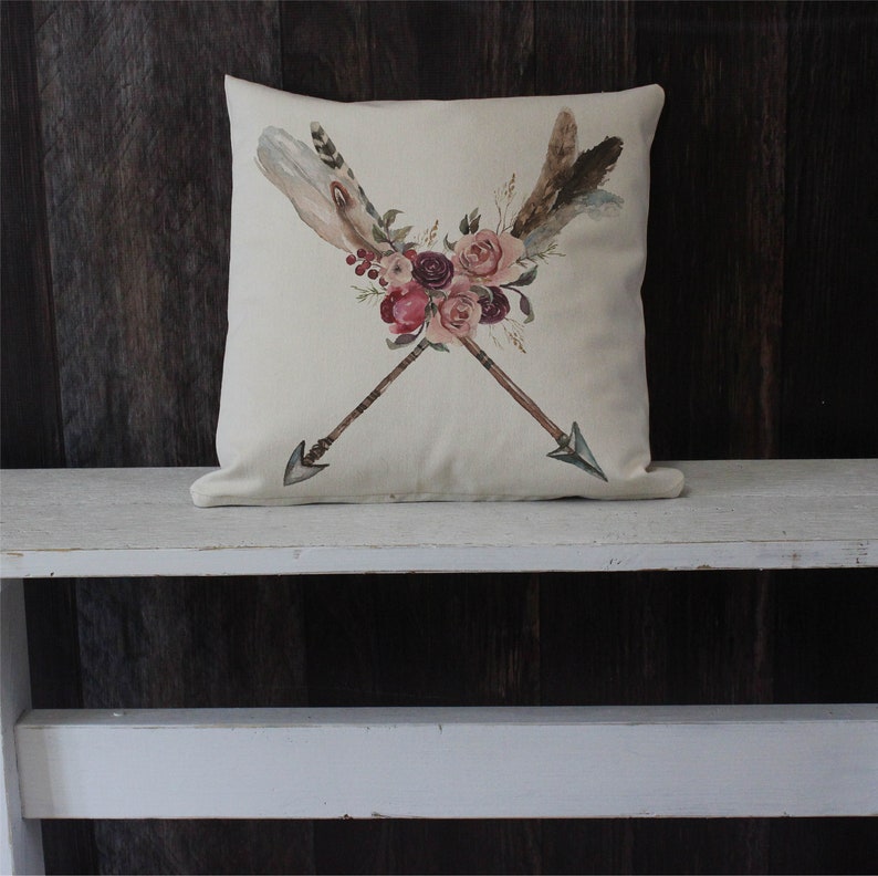 Rustic Arrows throw pillow home decor accent pillow image 4