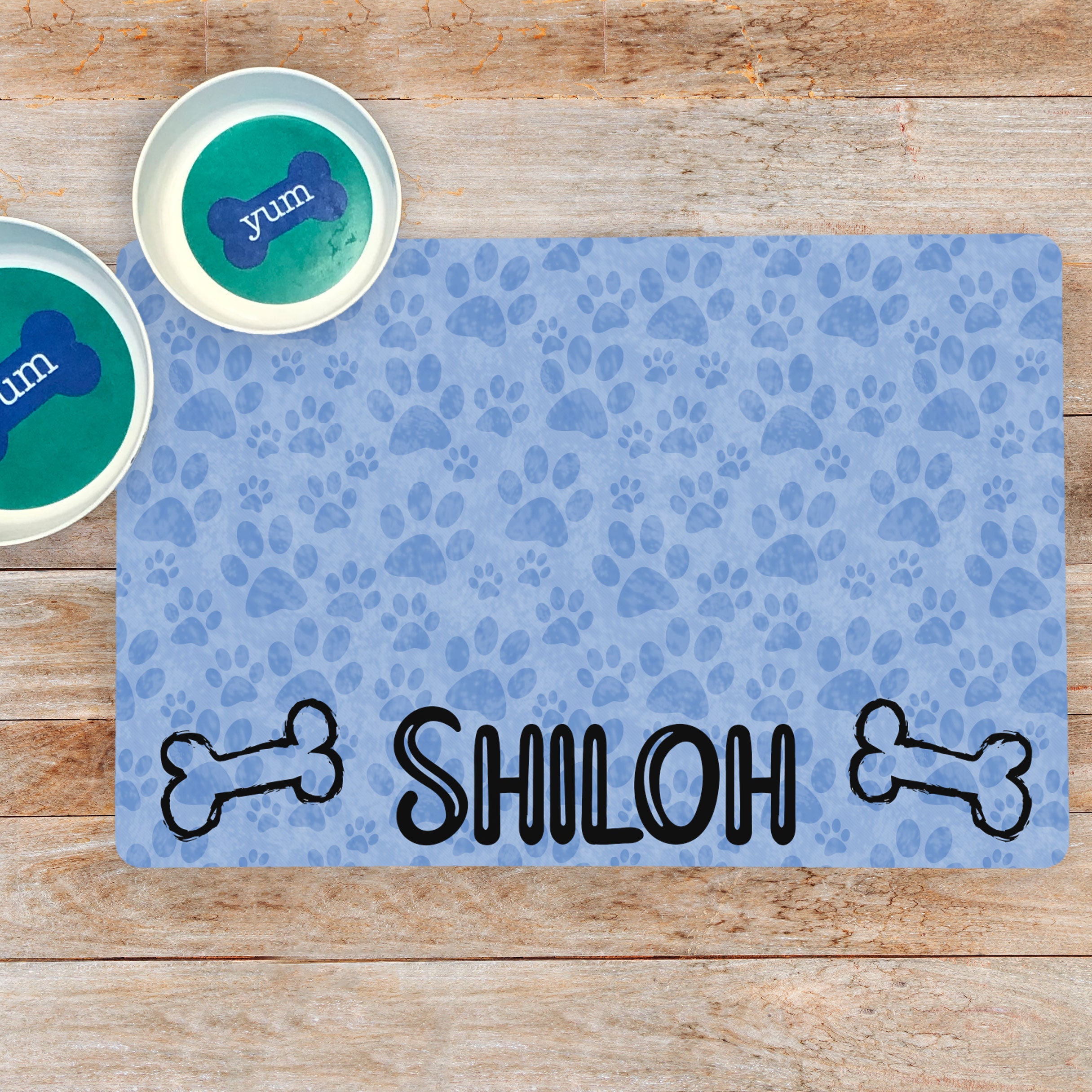 Personalized Dog Bowl Mat Custom Pet Placemat For Your Etsy