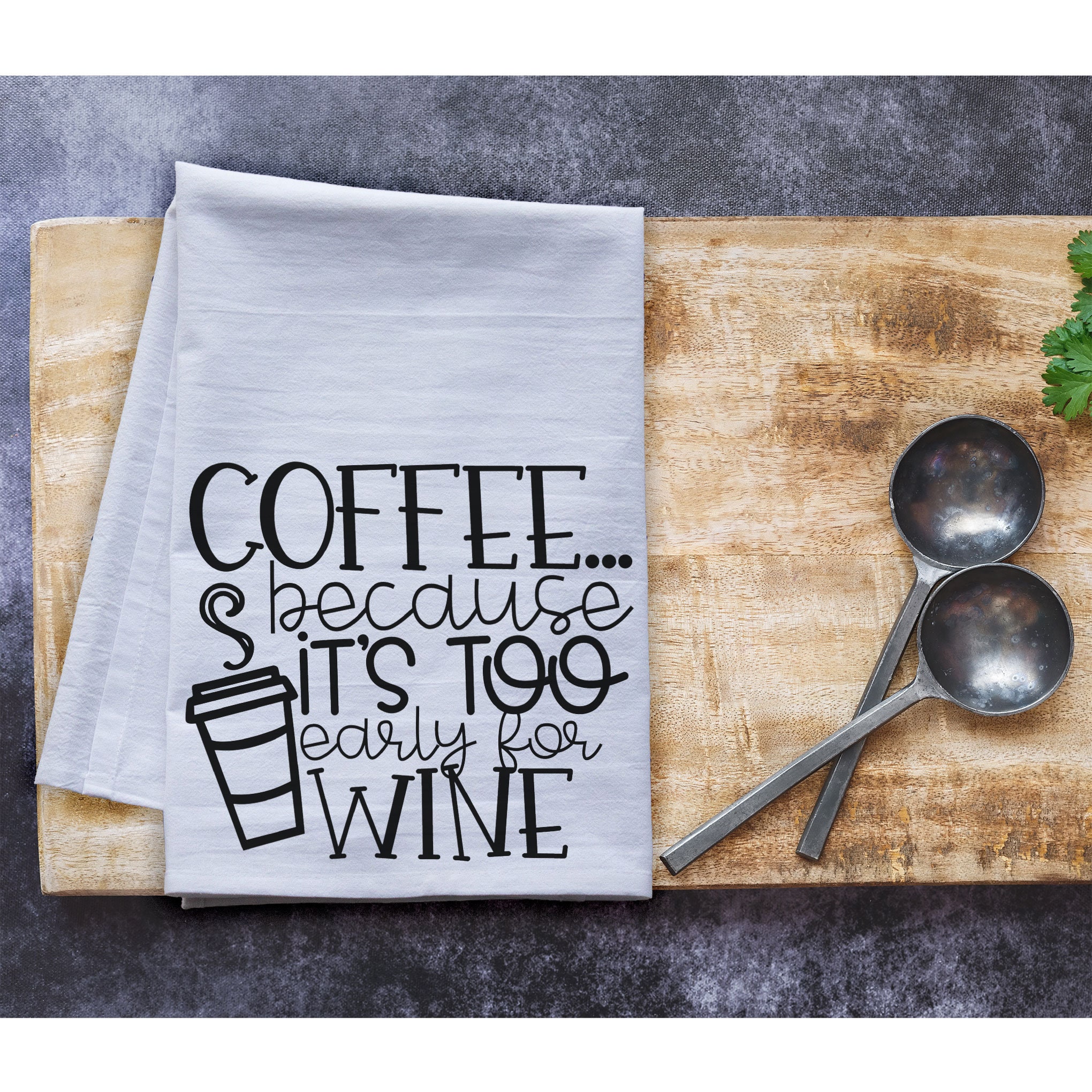 Coffee Because It's Too Early for Wine Custom YETI Tumbler – Sunny Box