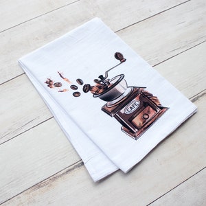 Vintage Coffee Grinder premium tea towel image 6