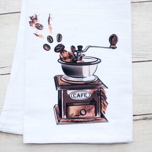 Vintage Coffee Grinder premium tea towel image 7