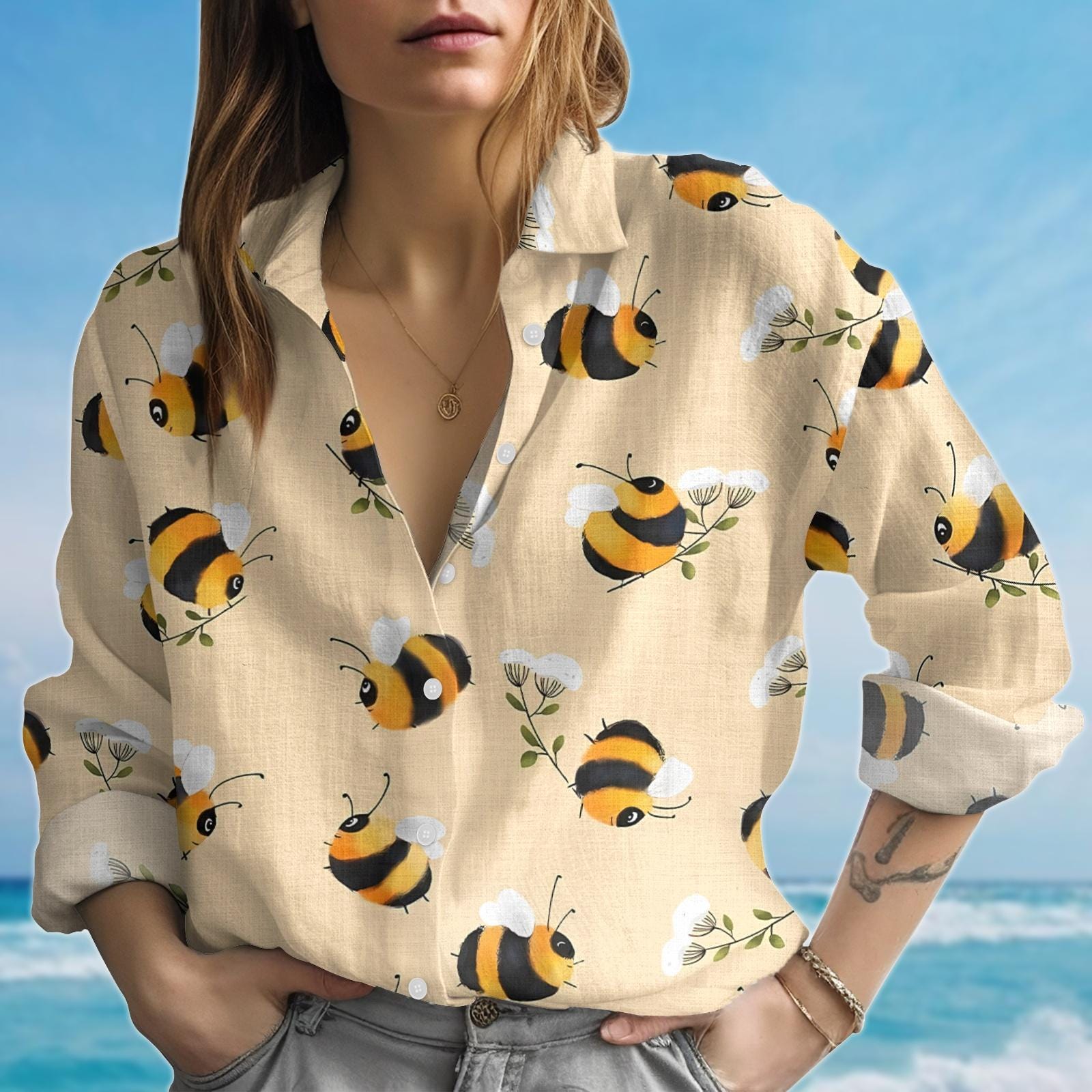 トップス Bibiy.HONEY BEE BLOUSE BIBIY HONEY BEE BLOUSE