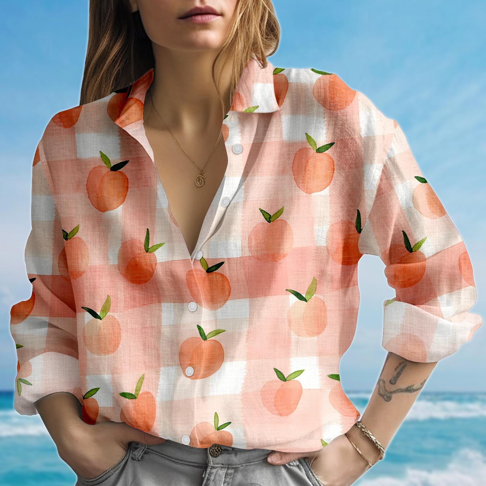 売れ筋商品|||ティー・タハリ カットソー トップス レディース Women's Watercolor-Print Long-Sleeve Blouse Summer Brush 3/4 Length Sleeve Tops for Women Floral Print Boat Neck T