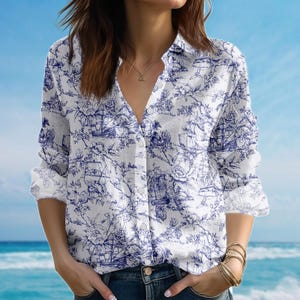Haut Sans Manches Joules Fille 6 Ans - Bleu à Motifs Papillons - Occasion TBE