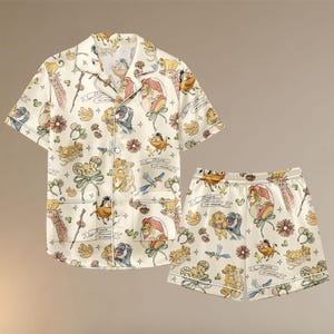 Lion King Short Satin PJs Set, Disney Safari Satin Pajamas, Disney Kids Pajama Set, Women Lion King Pyjama, Disney Fan Gift