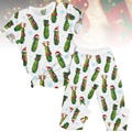 Funny Pickle Christmas Pajamas Set, Holiday Pickle Print Matching PJs, Cute Cucumber Santa Sleepwear, Family Xmas Gift Outfit product logo