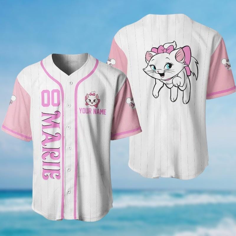 Marie Jersey Shirt, Cute Marie Shirt, Disney Baseball Shirt, Magic Kingdom Shirt, Baseball Jersey, Disneyland Cat Tee, Gift For Her