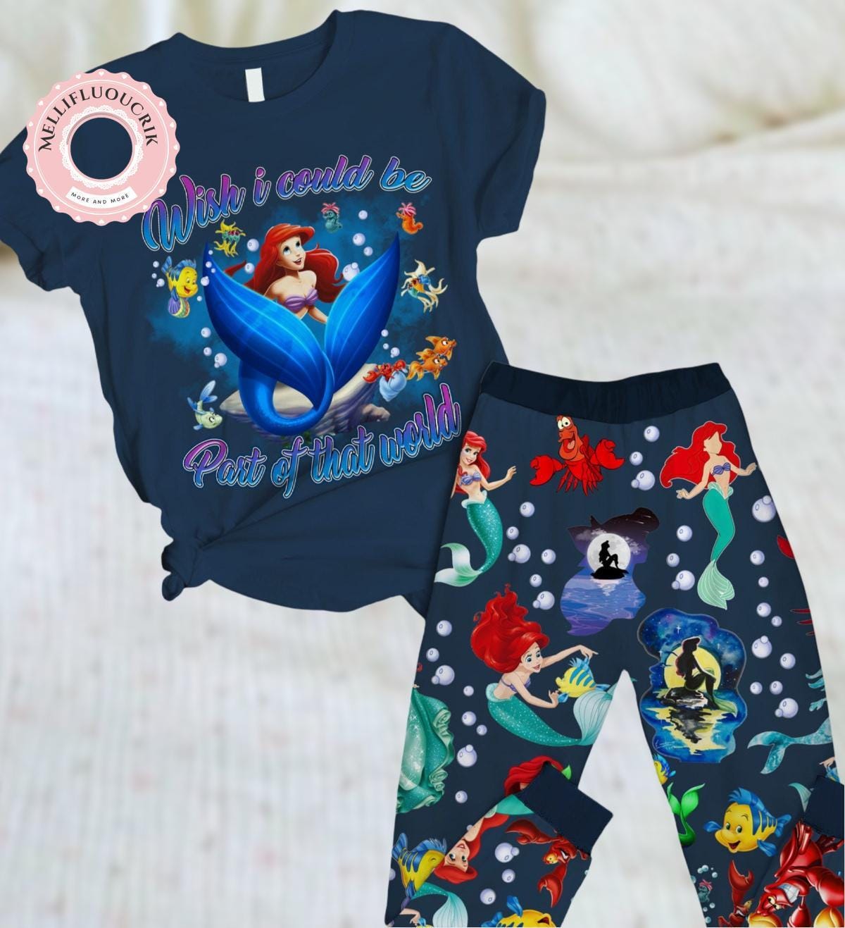 Ariel onesie pajamas hotsell