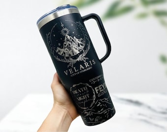 Personalized Velaris Engraved Tumbler 40Oz, City Of Starlight Tumbler, Thorns And Roses Cup, Velaris Coffee Tumbler, Gift For Fan
