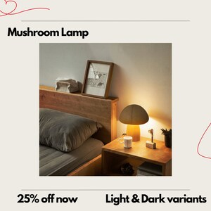 Wooden Mushrooms Night Light Touch Switch Bedroom Bedside Table Lamp Walnut Beech Wood Warm Dimmable Desk Light USB Chargeable Cute mothers