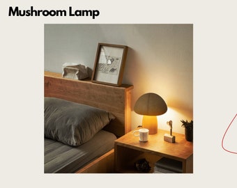 Houten Paddestoelen Nachtlampje Aanraakschakelaar Slaapkamer Nachtkastje Lamp Walnoot Beukenhout Warm Dimbaar Bureaulamp USB Oplaadbaar Schattige moeders