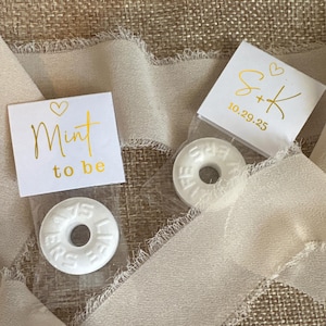 Wedding Favors Mint To Be, Mint Party Favor Tag, Mint To Be Rustic Wedding Favor, Bridal Shower Favor, Gold Foil Wedding Labels